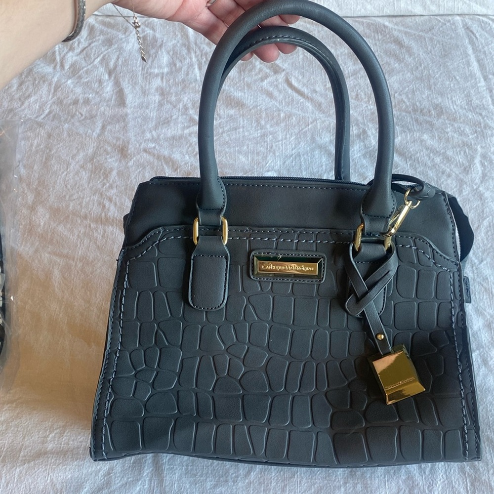 Katherine Malandrino grey satchel bag